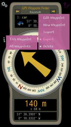waypoint menu